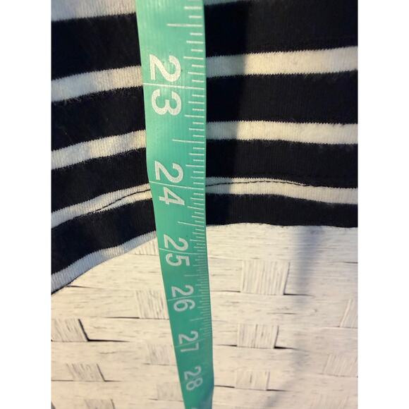 Soft Surroundings womens long sleeve Tshirt striped built-in bra 42DD whimsigoth - Picture 10 of 11